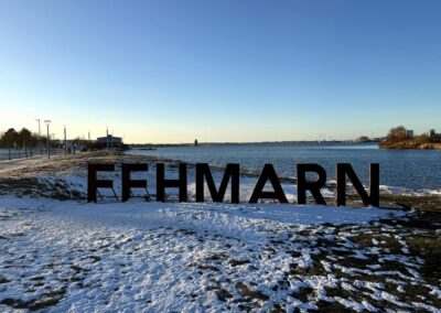 Das Fehmarn Instagram Schild am Südstrand